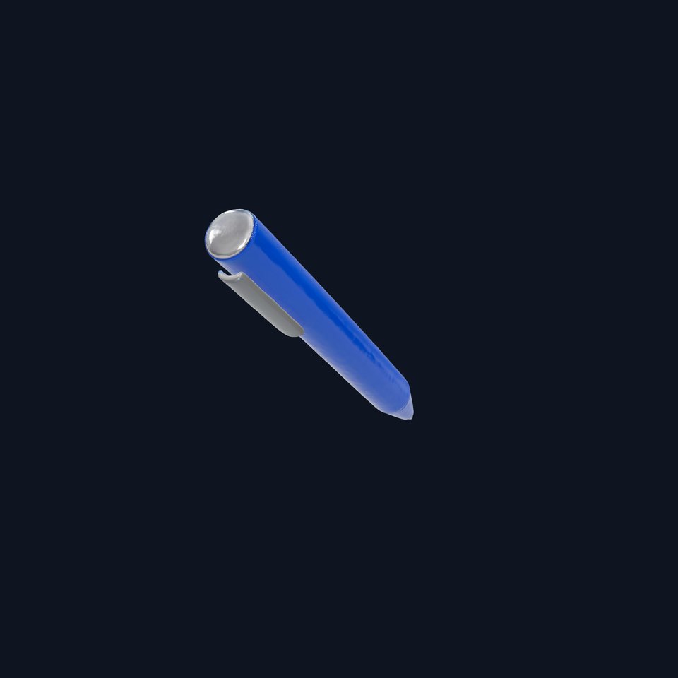 Sleek Blue Pen model pack